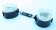 Изысканные чёрные наручники с белым кружевом - БДСМ Арсенал - купить с доставкой в Москве