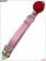 Красный пластиковый кляп-шар с фиксацией розовыми ремешками - X-Market Ltd - купить с доставкой в Москве
