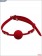 Красный силиконовый кляп с фиксацией - X-Market Ltd - купить с доставкой в Москве