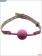 Розовый силиконовый кляп с фиксацией розовыми кожаными ремешками - X-Market Ltd - купить с доставкой в Москве