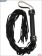 Черный кожаный флогер с 21 хвостом - 56 см. - X-Market Ltd - купить с доставкой в Москве