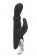 Чёрный вибратор Silicone Bunny с клиторальным отростком - 16,5 см. - Shots Media BV