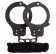 Чёрные наручники из листового металла в комплекте с веревкой BONDX METAL CUFFS LOVE ROPE SET - Dream Toys - купить с доставкой в Москве