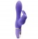 Фиолетовый вибратор с клиторальным отростком PURRFECT SILICONE DELUXE DUO VIBE - Dream Toys
