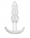 Прозрачная анальная пробка Jelly Rancher T-Plug Ripple - 11 см. - NS Novelties