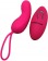 Розовое виброяйцо Clyde с пультом ДУ и 12 видами вибрации - Baile