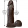 Коричневый фаллоимитатор The Realistic Cock 8” with Removable Vac-U-Lock Suction Cup - 20,57 см. - Doc Johnson купить с доставкой в интернет-магазине Orgasmix в Москве Коричневый фаллоимитатор The Realistic Cock 8” with Removable Vac-U-Lock Suction Cup - 20,57 см. - Doc Johnson