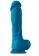 Голубой фаллоимитатор на присоске ColourSoft  8  Soft Dildo - 23,5 см. - NS Novelties
