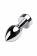 Серебристая анальная втулка с чёрным кристаллом в основании - 10,5 см. - ToyFa - купить с доставкой в Москве