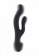 Чёрный вибратор Keira с клиторальным отростком - 21,3 см. - Shots Media BV