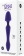 Фиолетовый двусторонний вибратор Sasha - 22,5 см. - Shots Media BV