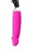 Розовый вибратор с чёрной полиуретановой плёткой - 16 см. - ToyFa