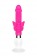 Розовый вибратор ANNA с клиторальным стимулятором - 26 см. - Dibe