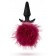 Силиконовая анальная пробка с бордовым заячьим хвостом Fur Pom Pom - 12,7 см. - Blush Novelties в Москве Силиконовая анальная пробка с бордовым заячьим хвостом Fur Pom Pom - 12,7 см. - Blush Novelties