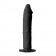 Чёрный вибратор-реалистик PURRFECT SILICONE ONE TOUCH - 22,5 см. - Dream Toys