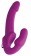 Ярко-розовый безремневой вибрострапон Evoke Vibrating Strapless Silicone Strap-on Dildo - XR Brands - купить с доставкой в Москве