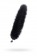 Серебристая анальная втулка с черным лисьим хвостом - Wild Lust - купить с доставкой в Москве