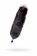 Серебристая металлическая анальная втулка с хвостом-чернобуркой - Wild Lust - купить с доставкой в Москве