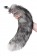 Серебристая металлическая анальная втулка с серым лисьим хвостом - Wild Lust - купить с доставкой в Москве