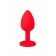 Красная анальная втулка с красным кристаллом - 7,3 см. - Джага-Джага - купить с доставкой в Москве
