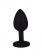 Чёрная анальная втулка с прозрачным кристаллом - 7,3 см. - Джага-Джага - купить с доставкой в Москве Чёрная анальная втулка с прозрачным кристаллом - 7,3 см. - Джага-Джага - купить с доставкой в Москве