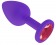 Фиолетовая силиконовая пробка с малиновым кристаллом - 7,3 см. - Джага-Джага - купить с доставкой в Москве