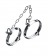 Серебристые металлические наручники с цепочкой Metal - размер L - ToyFa - купить с доставкой в Москве