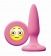 Розовая силиконовая пробка Emoji Face OMG - 8,6 см. - NS Novelties - купить с доставкой в Москве