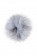 Серебристая анальная втулка с серым заячьим хвостом - Wild Lust - купить с доставкой в Москве