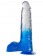 Синий фаллоимитатор с прозрачной верхней частью JELLY JOY FADE OUT DONG 7INCH - 17,8 см. - Dream Toys