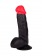 Чёрный фаллоимитатор с красной головкой - 17 см. - LOVETOY (А-Полимер) купить с доставкой в интернет-магазине Orgasmix в Москве Чёрный фаллоимитатор с красной головкой - 17 см. - LOVETOY (А-Полимер)