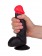 Чёрный фаллоимитатор с красной головкой - 17 см. - LOVETOY (А-Полимер) купить с доставкой в интернет-магазине Orgasmix в Москве Чёрный фаллоимитатор с красной головкой - 17 см. - LOVETOY (А-Полимер)