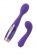Фиолетовый вибратор Le Stelle PERKS SERIES EX-1 с 2 сменными насадками - Le Stelle