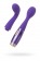 Фиолетовый вибратор Le Stelle PERKS SERIES EX-1 с 2 сменными насадками - Le Stelle